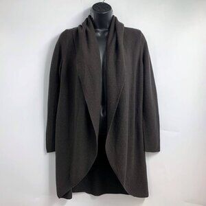 Eileen Fisher Women's Open Front Long‎ Sleeve 100% Merino Wool Cardigan Size M